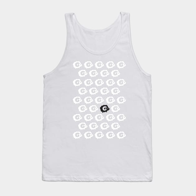 Black Sheep Pattern Tank Top by XOOXOO